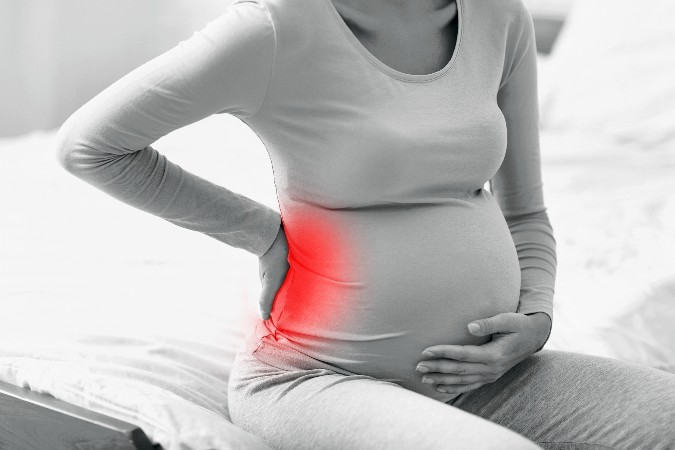 Pregnant woman with backpain